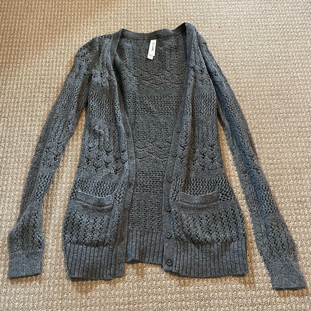Aeropostale Gray Sweater Cardigan
